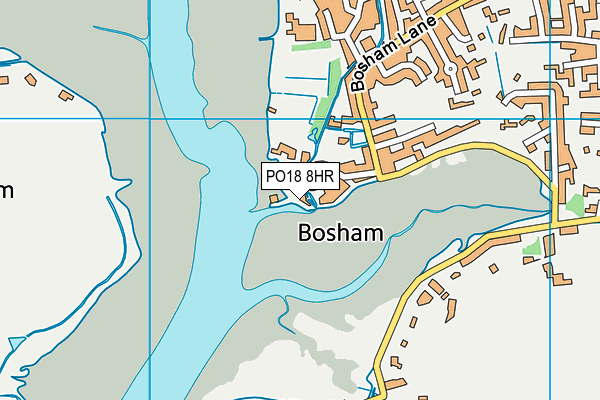 PO18 8HR map - OS VectorMap District (Ordnance Survey)