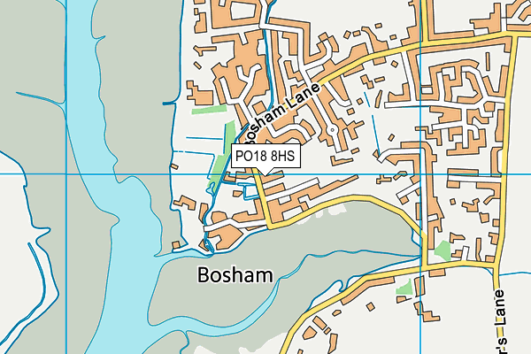 PO18 8HS map - OS VectorMap District (Ordnance Survey)