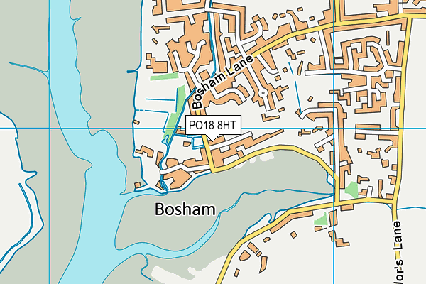 PO18 8HT map - OS VectorMap District (Ordnance Survey)