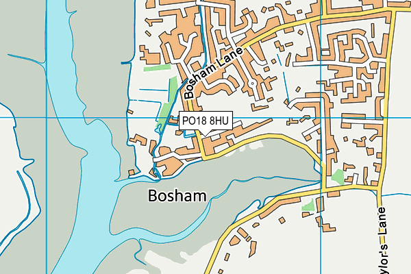 PO18 8HU map - OS VectorMap District (Ordnance Survey)