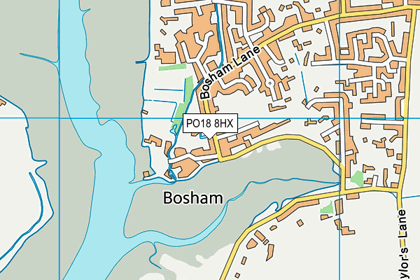 PO18 8HX map - OS VectorMap District (Ordnance Survey)