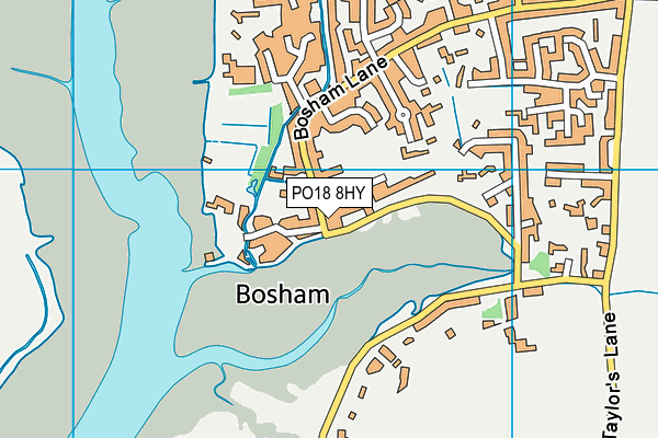 PO18 8HY map - OS VectorMap District (Ordnance Survey)