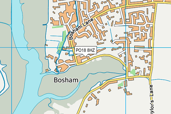 PO18 8HZ map - OS VectorMap District (Ordnance Survey)