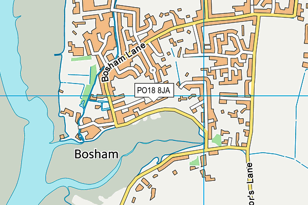 PO18 8JA map - OS VectorMap District (Ordnance Survey)