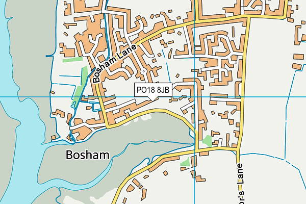 PO18 8JB map - OS VectorMap District (Ordnance Survey)