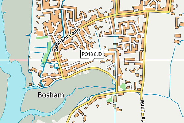 PO18 8JD map - OS VectorMap District (Ordnance Survey)
