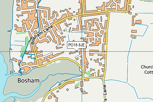 PO18 8JE map - OS VectorMap District (Ordnance Survey)