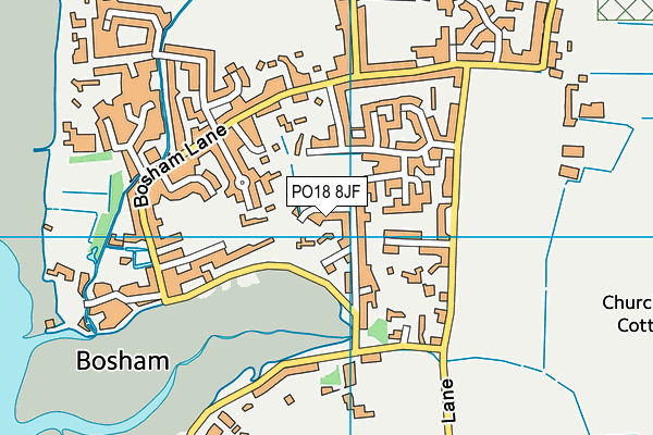 PO18 8JF map - OS VectorMap District (Ordnance Survey)