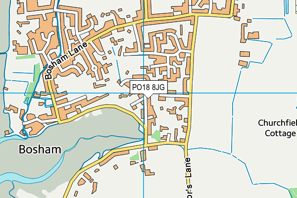 PO18 8JG map - OS VectorMap District (Ordnance Survey)