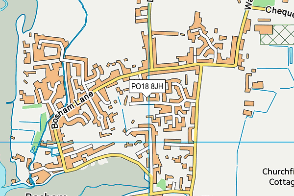 PO18 8JH map - OS VectorMap District (Ordnance Survey)