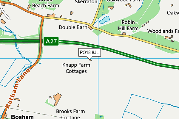 PO18 8JL map - OS VectorMap District (Ordnance Survey)