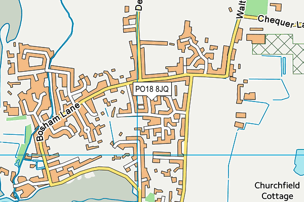 PO18 8JQ map - OS VectorMap District (Ordnance Survey)