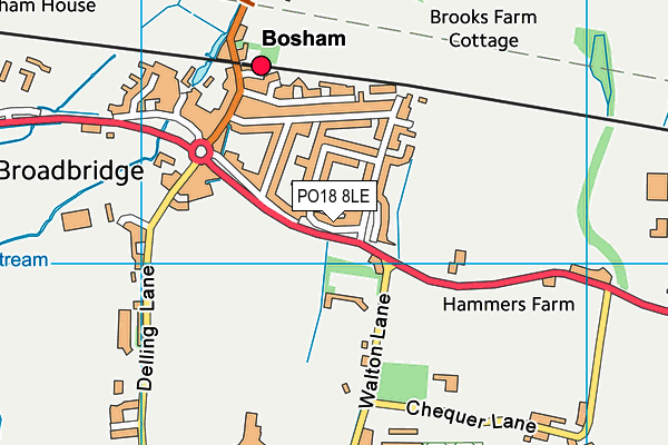 PO18 8LE map - OS VectorMap District (Ordnance Survey)