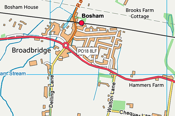 PO18 8LF map - OS VectorMap District (Ordnance Survey)