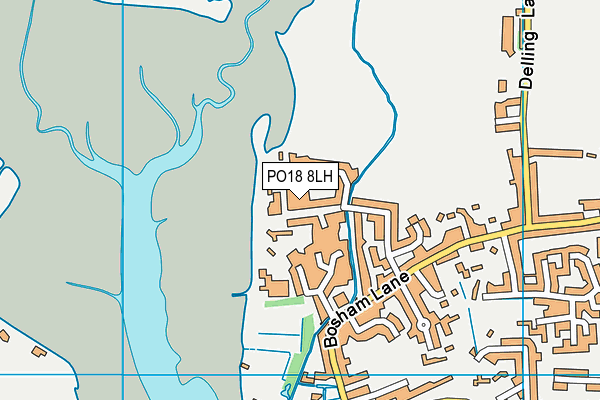 PO18 8LH map - OS VectorMap District (Ordnance Survey)