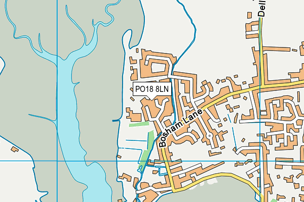 PO18 8LN map - OS VectorMap District (Ordnance Survey)