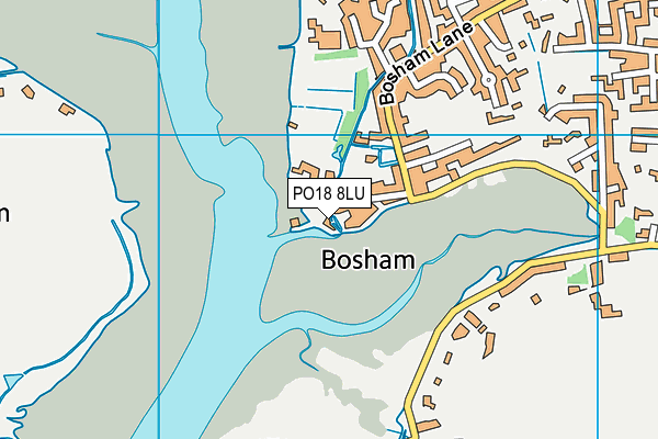 PO18 8LU map - OS VectorMap District (Ordnance Survey)