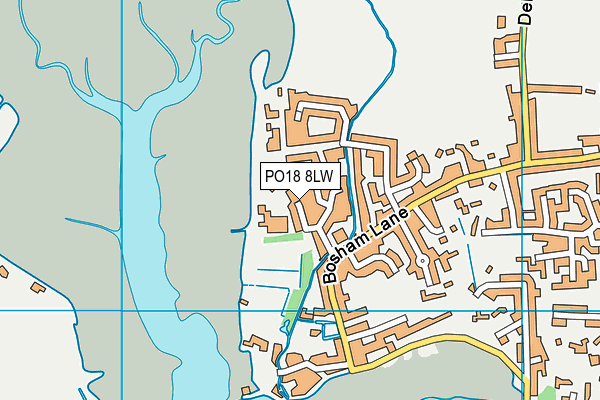 PO18 8LW map - OS VectorMap District (Ordnance Survey)
