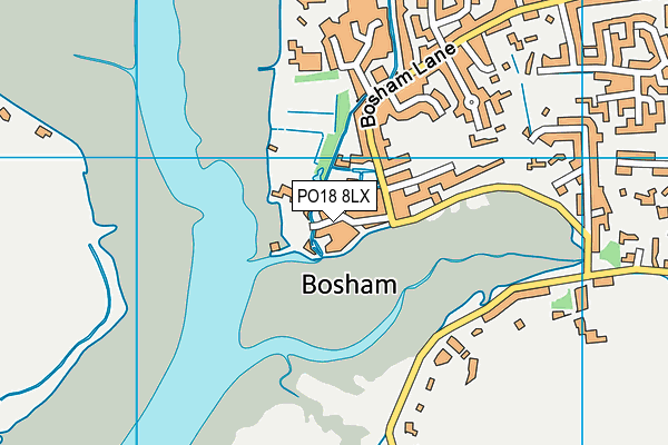 PO18 8LX map - OS VectorMap District (Ordnance Survey)