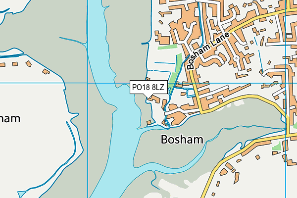 PO18 8LZ map - OS VectorMap District (Ordnance Survey)