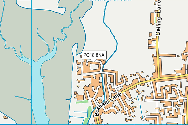 PO18 8NA map - OS VectorMap District (Ordnance Survey)