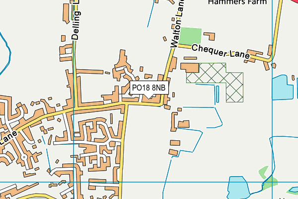 PO18 8NB map - OS VectorMap District (Ordnance Survey)