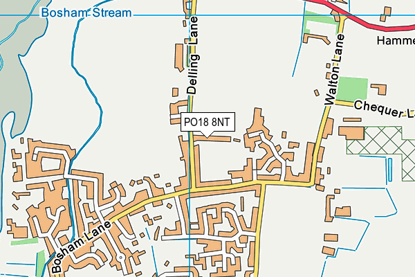 PO18 8NT map - OS VectorMap District (Ordnance Survey)