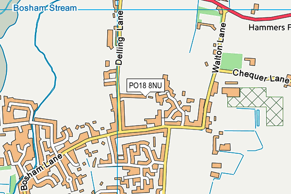 PO18 8NU map - OS VectorMap District (Ordnance Survey)