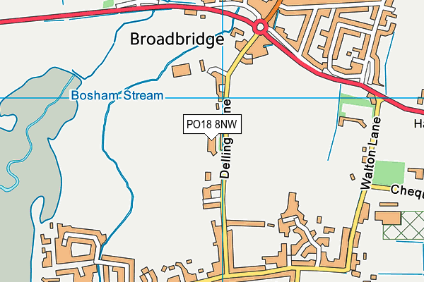 PO18 8NW map - OS VectorMap District (Ordnance Survey)