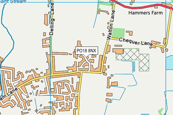 PO18 8NX map - OS VectorMap District (Ordnance Survey)