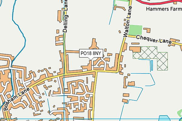 PO18 8NY map - OS VectorMap District (Ordnance Survey)