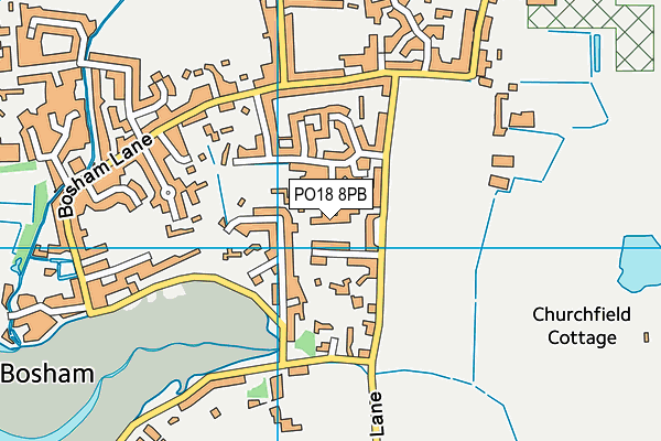 PO18 8PB map - OS VectorMap District (Ordnance Survey)