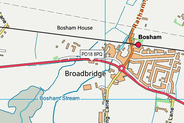 PO18 8PQ map - OS VectorMap District (Ordnance Survey)