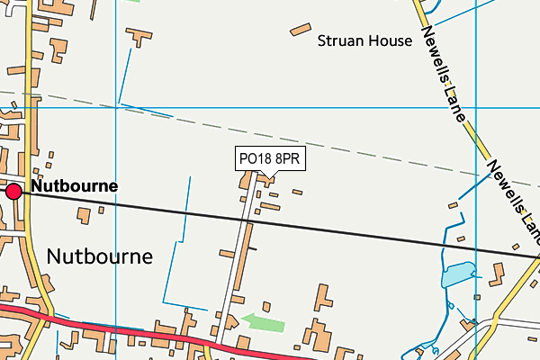 PO18 8PR map - OS VectorMap District (Ordnance Survey)