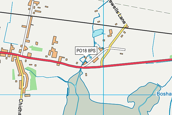 PO18 8PS map - OS VectorMap District (Ordnance Survey)