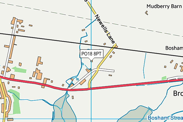 PO18 8PT map - OS VectorMap District (Ordnance Survey)
