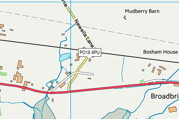 PO18 8PU map - OS VectorMap District (Ordnance Survey)