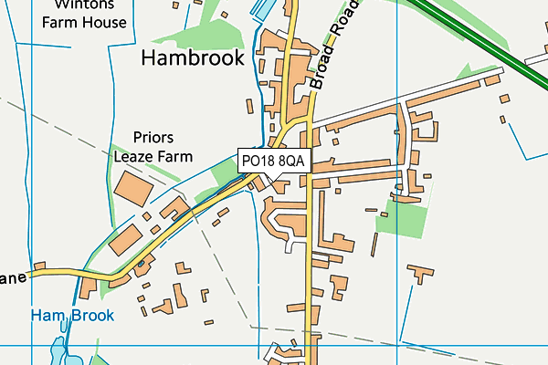 PO18 8QA map - OS VectorMap District (Ordnance Survey)