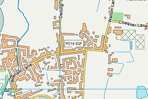 PO18 8QF map - OS VectorMap District (Ordnance Survey)
