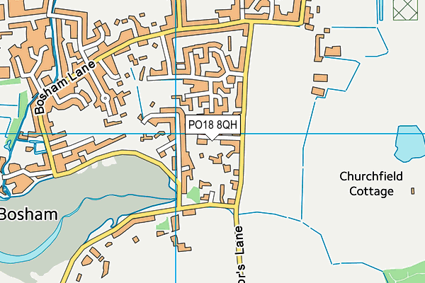PO18 8QH map - OS VectorMap District (Ordnance Survey)