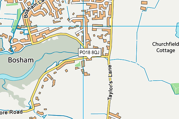 PO18 8QJ map - OS VectorMap District (Ordnance Survey)