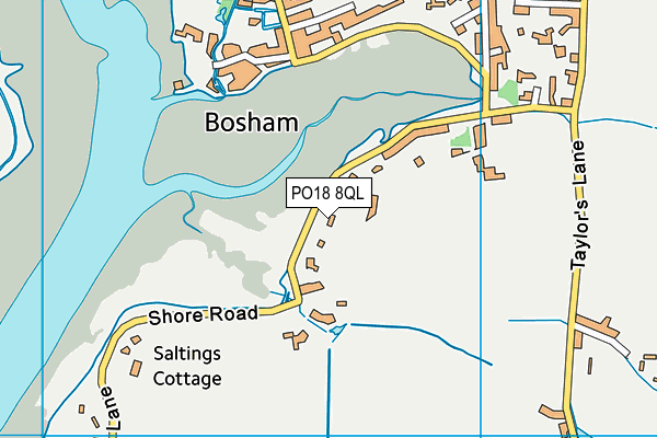 PO18 8QL map - OS VectorMap District (Ordnance Survey)