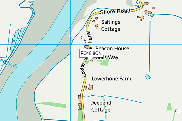 PO18 8QN map - OS VectorMap District (Ordnance Survey)