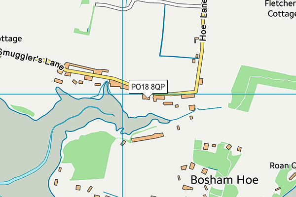 PO18 8QP map - OS VectorMap District (Ordnance Survey)