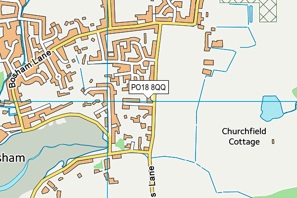 PO18 8QQ map - OS VectorMap District (Ordnance Survey)