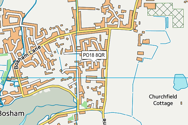 PO18 8QR map - OS VectorMap District (Ordnance Survey)