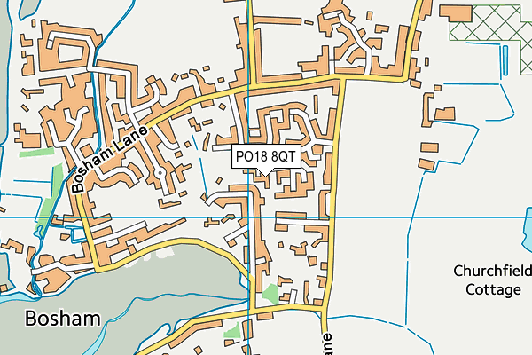 PO18 8QT map - OS VectorMap District (Ordnance Survey)