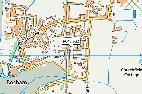 PO18 8QZ map - OS VectorMap District (Ordnance Survey)