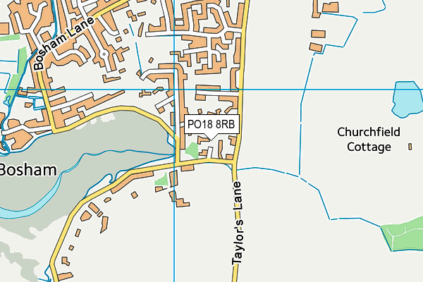 PO18 8RB map - OS VectorMap District (Ordnance Survey)