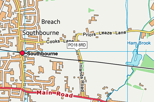 PO18 8RD map - OS VectorMap District (Ordnance Survey)